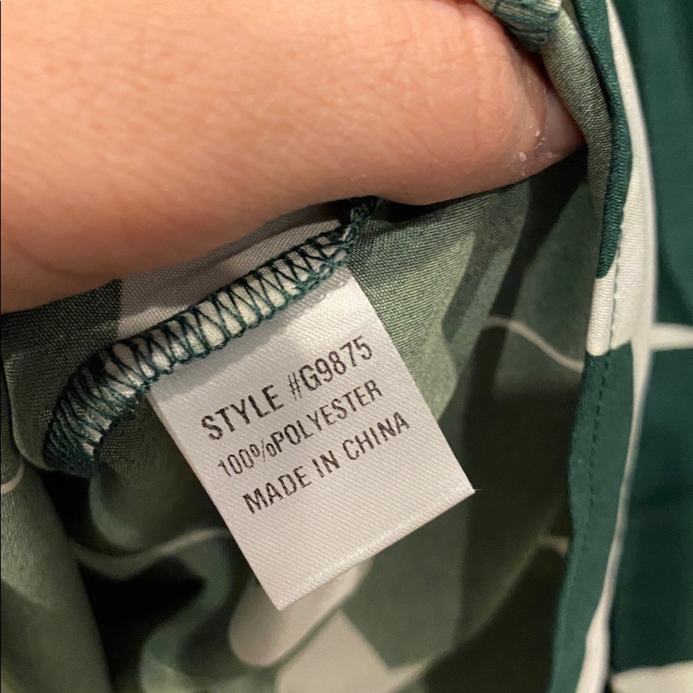 NWT JODIFL Dark Green Dot Print Blouse size small - Picture 6 of 6